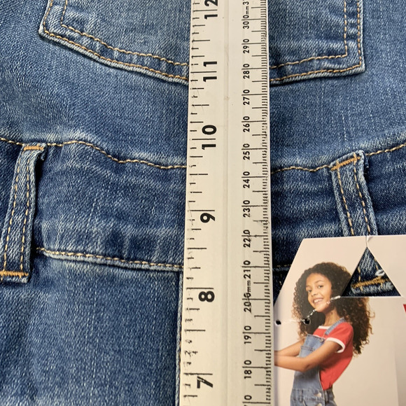 NWT Levi's Girlfriend Overalls Stretch Slim Fit Youth Girls Size 12 Regular - Picture 14 of 16